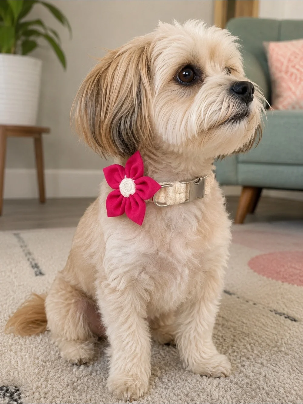 Handmade by Zink & Dot- Removable Pet Collar Floral Accessory